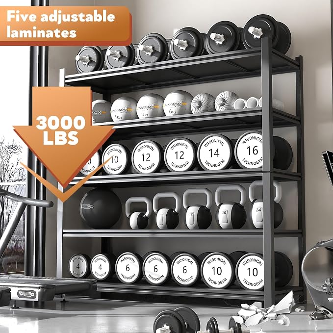 48.2" W Garage Shelving 3000LBS Storage Shelves Heavy Duty Garage Storage - Image 4