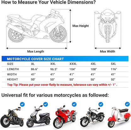 Favoto Motorcycle Cover Waterproof Outdoor - Image 6
