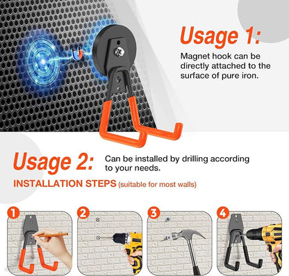 4Pcs Magnetic Hooks Heavy Duty, Large Strong Magnetic Storage Hook - Image 7