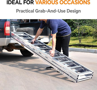 Rockland Tri-Fold Aluminum Loading Ramp, 1500 LBS Loading Capacity, Portable - Image 7