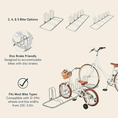 Retrospec Stash Rack 2, 4 & 5 Bike Floor Stand Bicycle Storage Organizer - Image 2