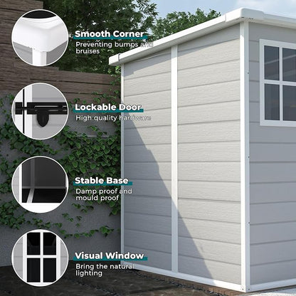 MyVoice 6x6 FT Outdoor Resin Storage Shed - Image 7