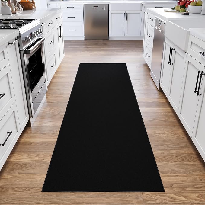 Ottomanson Hallway Runner Rug 2'7" x 9'10" Non Slip Solid Area Rugs Easy to - Image 9