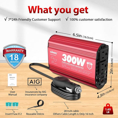 300Watt Pure Sine Wave Power Inverter - Image 7
