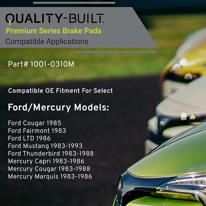 Premium Semi-Metallic Front Brake Pads Compatible - Image 3