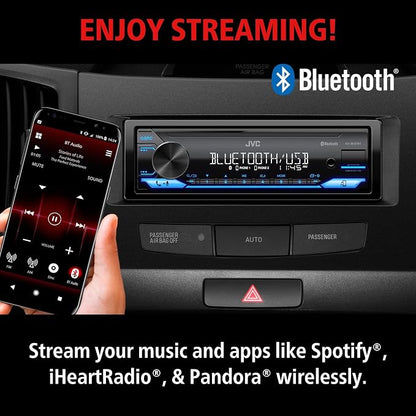 JVC KD-SX27BT Car Stereo with Bluetooth, 100W Digital Media Receiver, 1.5A USB - Image 5