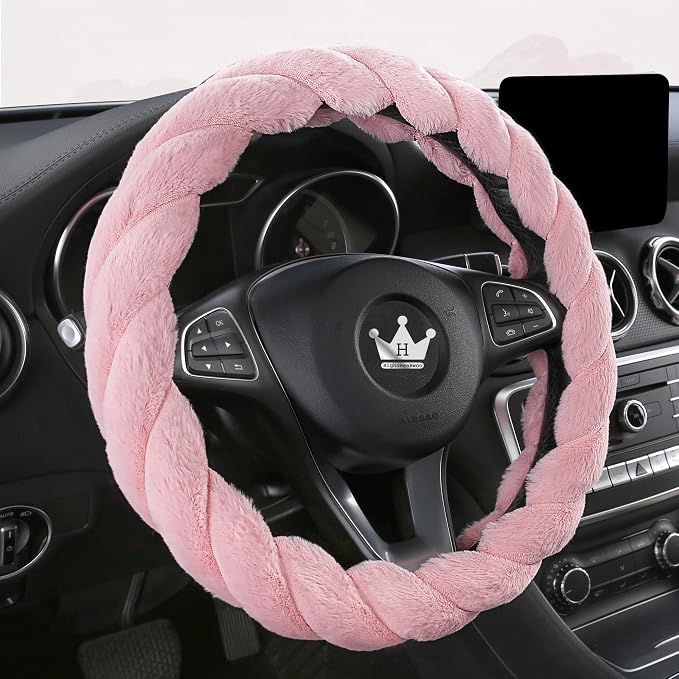Luxury Fluffy Winter Car Steering Wheel Cover by HighnessHwoo