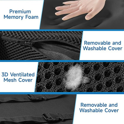 Lumbar Support Pillow for Office Chair, College Dorm Room Essentials, Memory - Image 6
