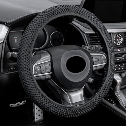 alpmosn Elastic Stretch Steering Wheel Cover, Universal Interior Accessories by alpmosn