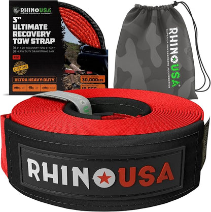 Rhino USA Recovery Tow Strap by RhinoUSAInc