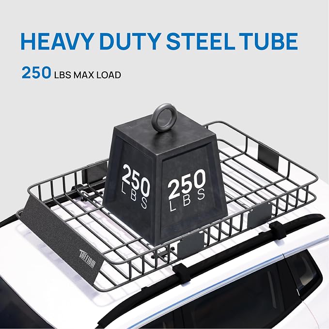 Bonnlo 250lbs Extendable Rooftop Cargo Carrier, 64 * 39 * 6inch Universal Roof - Image 2