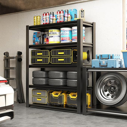 63" H Heavy Duty Garage Shelving 3000LBS Storage Shelves Adjustable 5 Tier - Image 2