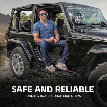 for Jeep JK Running Boards Drop Side Steps Compatible - Image 3