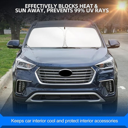 Windshield Sun Shade for H-yund-ai Santa Fe 2013-2018 Foldable Sunshade Custom - Image 7