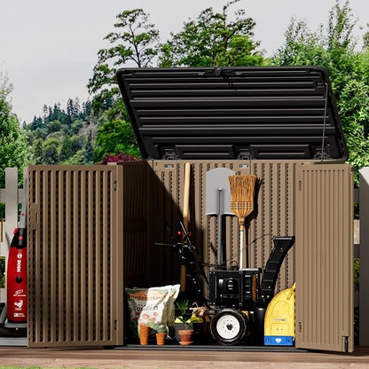 Resin Outdoor Storage Shed, Outdoor Storage Box Waterproof - Image 2