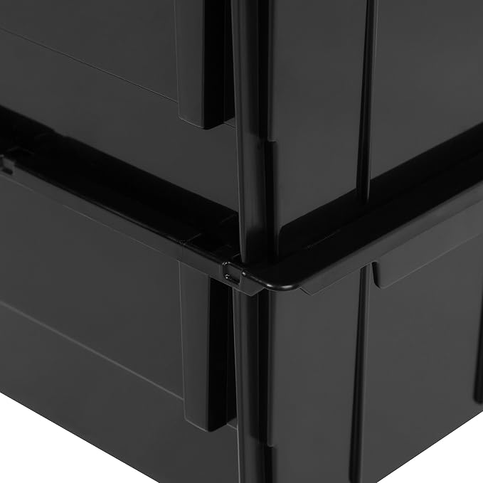 IRIS USA Stackable Storage Bins Open Front, 6 Pack, Plastic Hanging Organizer - Image 7