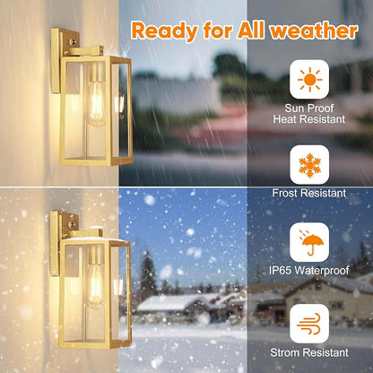 PARTPHONER Gold Dusk to Dawn Outdoor Lights - Image 3