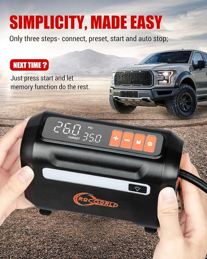 R8 Tire Inflator Portable Air Compressor, DC 12V Air Compressor - Image 4