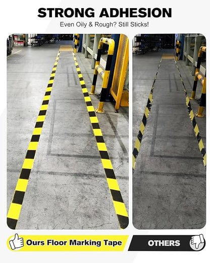 Floor Marking Tape, 2 INx108 FT Strong Adhesive Caution Tape, High Durability - Image 2