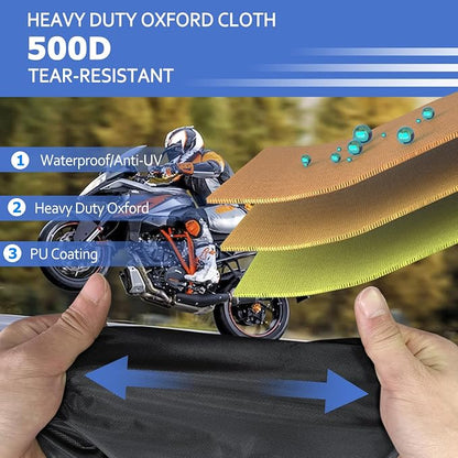 STARTWO Motorcycle Covers with Side Box Waterproof Outdoor - Image 4