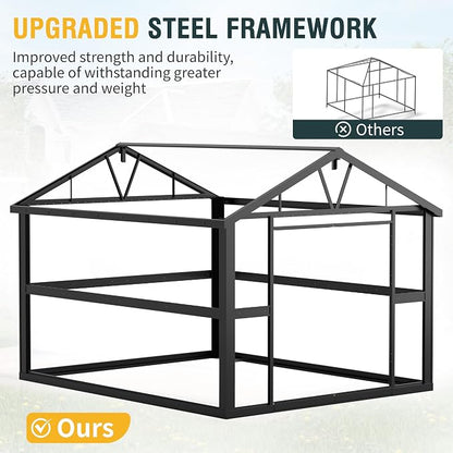 10x12 Ft Outdoor Storage Shed, Extra Large Metal Shed - Image 8