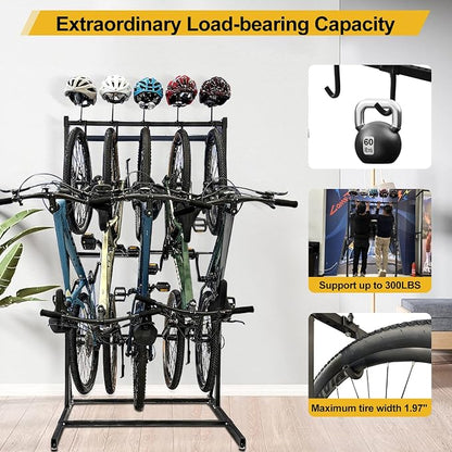 Upgraded Freestanding Bike Rack Storage - Image 2