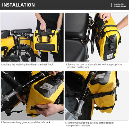 Rhinowalk Motorcycle Saddlebags, Waterproof Quick Release 15L Single Side - Image 5