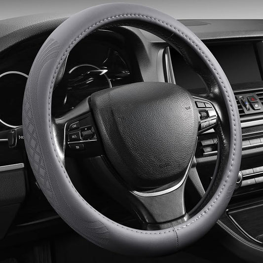 【2025 Model】 Breathable Soft Leather Car Steering Wheel Cover by PJBTVZ