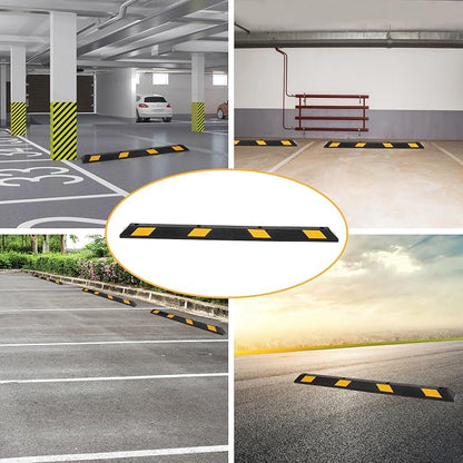 2 Pack Heavy Duty Rubber Parking Curb - 55000 Lb Capacity - Image 7