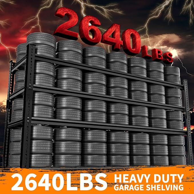 Storage Shelves Heavy Duty, 4-tier Adjustable Metal Industrial Utility Shelf - Image 4