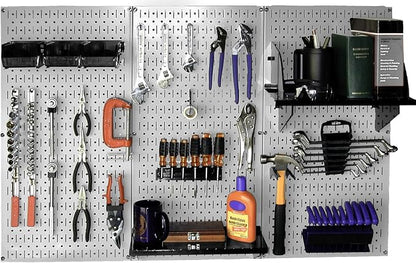 Wall Control Metal Pegboard Tool Organizer Kit and Wall Control 26 Piece Deluxe - Image 2