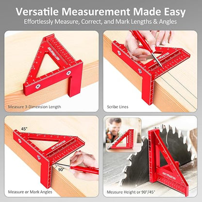 Mini 3D Multi-Angle Measuring Square Ruler, WT102C High Precision Hole Scribing - Image 3