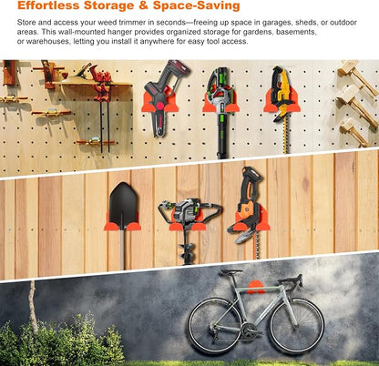 Weedeater Hanger, Trimmer Rack Heavy Duty Wall Mount - Image 2