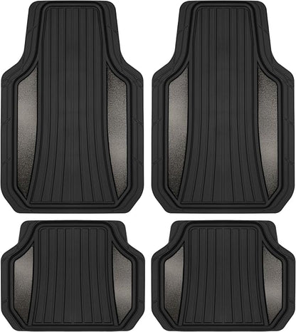 Motor Trend ChromeTech Car Floor Mats Full Set by MotorTrend