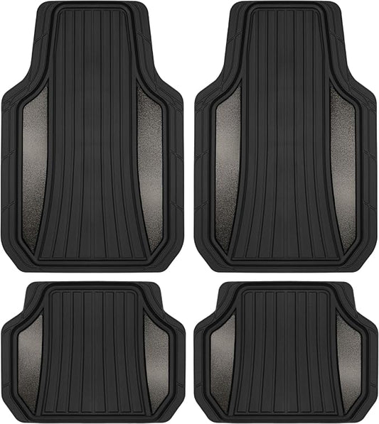 Motor Trend ChromeTech Car Floor Mats Full Set by MotorTrend