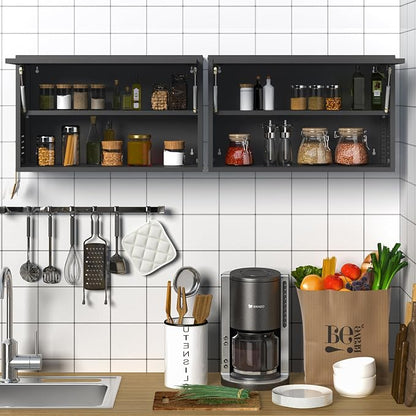 Metal Wall Cabinet with Up-flip Door, Metal Wall Storage Cabinet with - Image 8