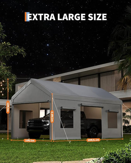 10x20 Ft. Metal Carport Garage - Image 2
