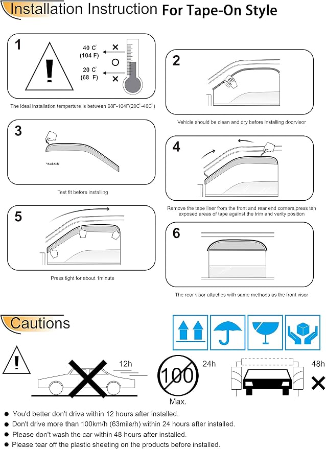 Side Window Visor Vent Deflectors - Image 7