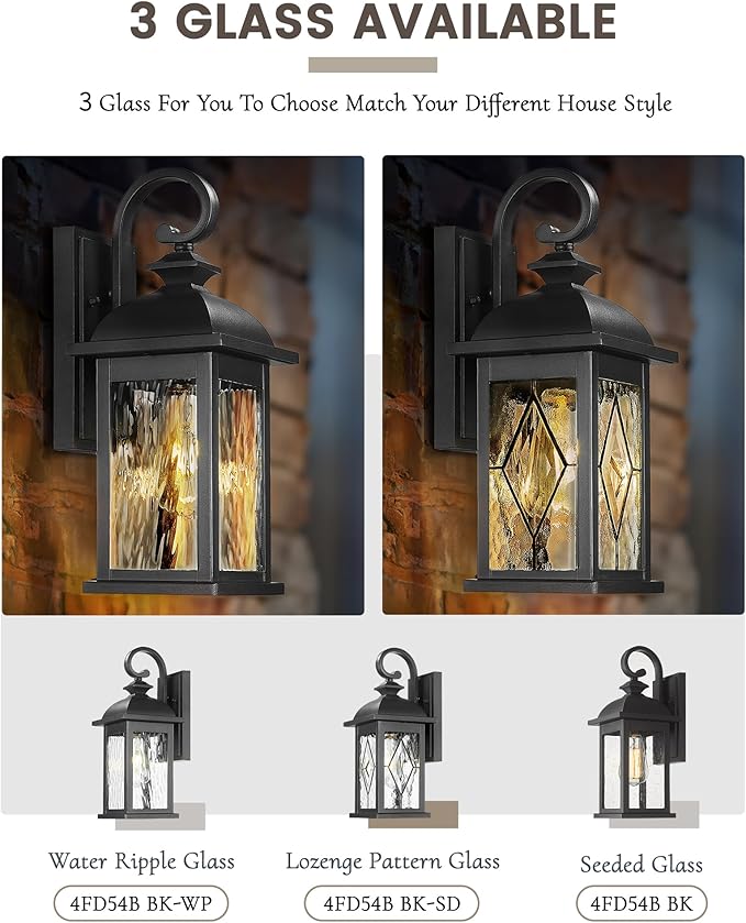 FEMILA Outdoor Wall Light Fixture, 1-Light Exterior Waterproof Wall Sconce - Image 5