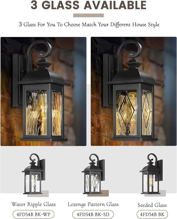 FEMILA 21" Outdoor Wall Light Fixture, 2 Pack Modern Outdoor Wall Sconce - Image 6