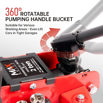 2-Ton Hydraulic Low Profile Trolley Garage Service/Floor Jack - Image 3