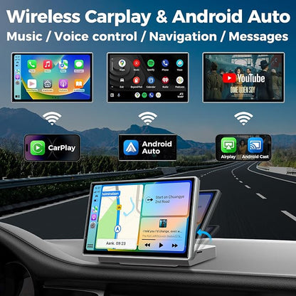 7" Wireless Apple CarPlay Android Auto Screen - Image 2