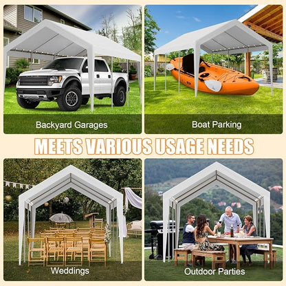 10'x20' Canopy Replacement Cover, Beefull Carport Replacement Canopy - Image 3