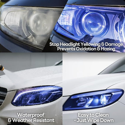 Lypumso 16 x 60 Inches Headlight Taillight Car Tint Vinyl Film, Self Adhesive - Image 6
