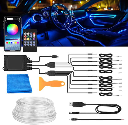 MICTUNING Car LED Interior Strip Light, 10 in 1 RGB Multicolor by MICTUNINGINC
