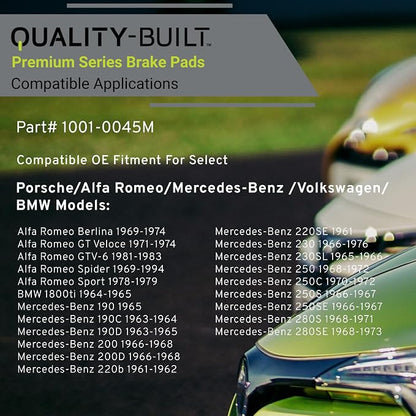 Premium Semi-Metallic Front Brake Pads Compatible - Image 3