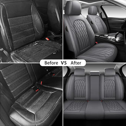 WELLDO Car Seat Covers Full Set, Faux Leather Seat Covers - Image 7