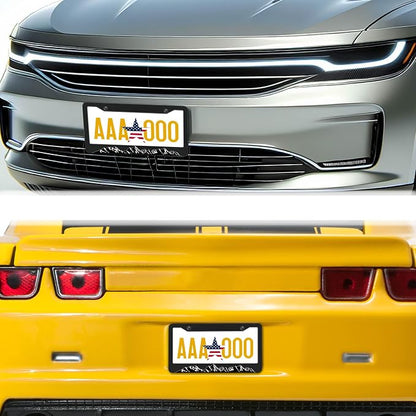License Plate Frames for Men Black and White License Plate Frame for Women - Image 8
