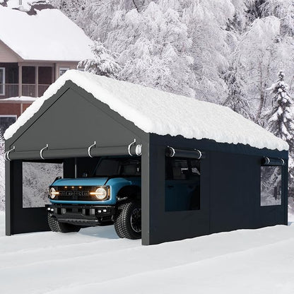 Walsunny Carport, 12x20 ft Heavy Duty Carport Canopy - Image 7