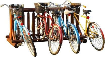 13-Place Bike Log Rack, Outdoor Bike Stand, Freestanding Commercial Bicycle - Image 3